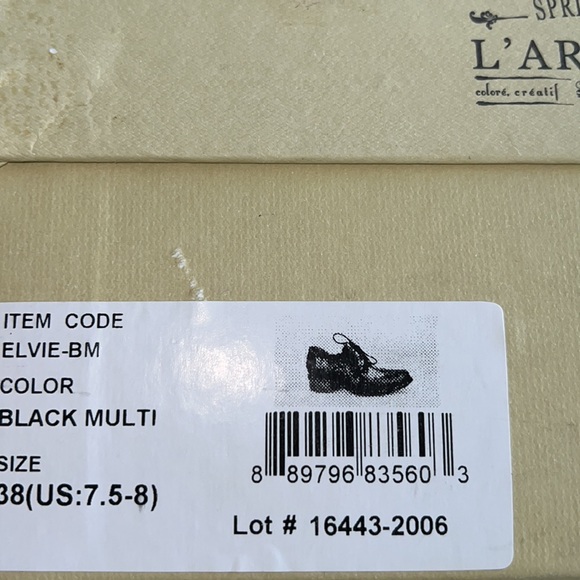 L’Artiste spring step black laced shoes 38 new in the box - Picture 9 of 9